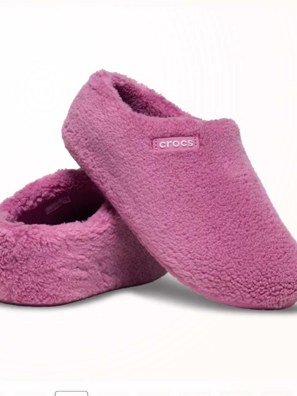 CROCS women Plush Slip-On Clog in Bright Pink